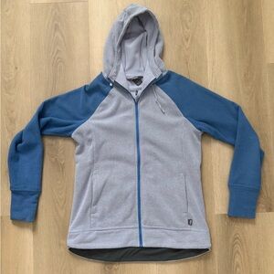 Outdoor Research Grey Blue Long Sleeve Waffle FullZip Hoodie Trail Mix Jacket